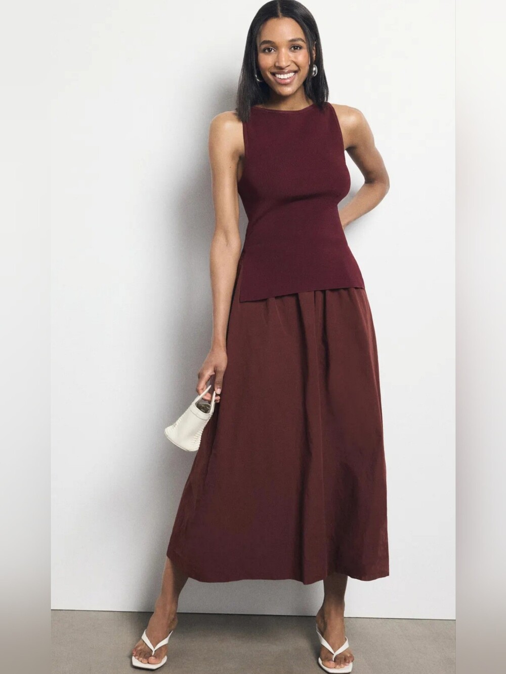 Onia Boatneck Mix Media Dress Women Size S